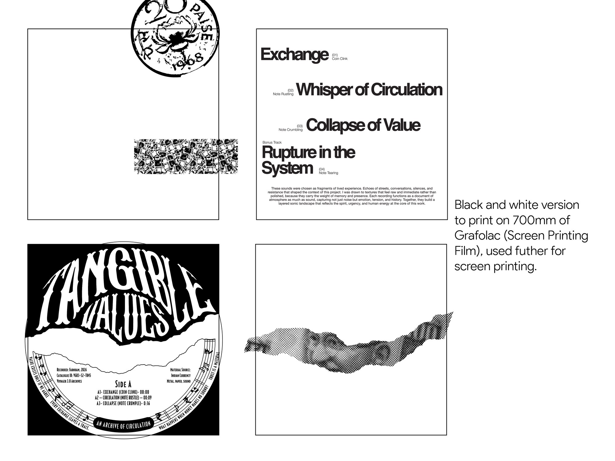 LP cover back panel artwork with track listing